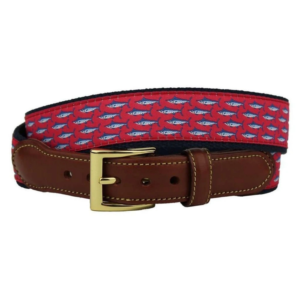 Country Club Prep Marlin Brando Leather Tab Belt